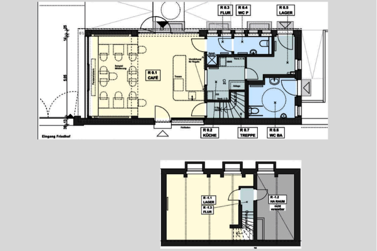 Georgen-Parochial I: Grundriss Café (© evfbs.de)
