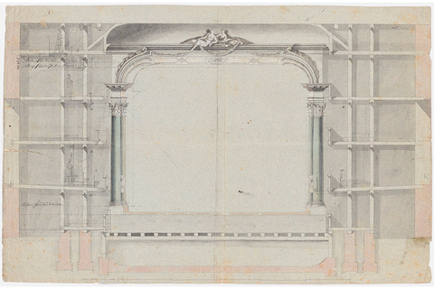 Carl Ferdinand Langhans (1782–1869): Königliche Oper, Berlin. Umbau (© Architekturmuseum der Technischen Universität Berlin)
