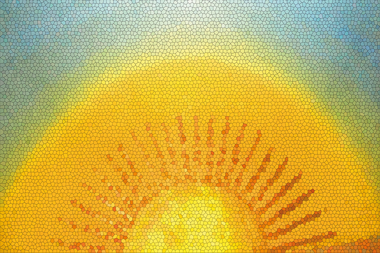 Apsis (Detail) Kapelle Friedhof Friedrichswerder (Bildvorlage: Yvonne Zimmerer, bearb.: diálogo)