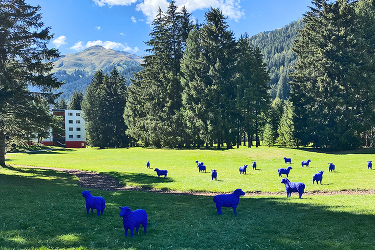 Blaue Friedensherde, Kunstprojekt von Bertamaria Reetz und Rainer Bonk (© Promo)