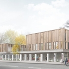 Neubau Bürohaus Hermannstraße: Entwurfsansicht (© CKRS Architekten)