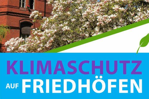Banner/Text Klimaschutz auf Friedhöfen (© evfbs.de)