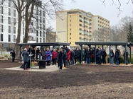 Eröffnung muslimisches Begräbnisfeld am 3. März 2023, Ev. Friedhof Emmaus in Berlin-Neukölln (© evfbs.de)