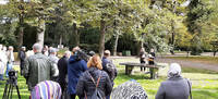 Eröffnung muslimisches Begräbnisfeld am 17. Oktober 2023, Ev. Friedhof Sophien III in Berlin-Wedding (© evfbs.de)