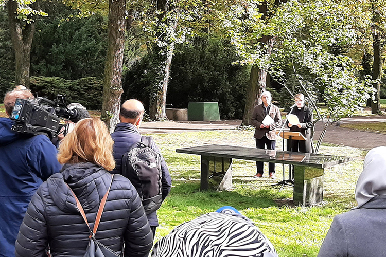 Eröffnung muslimisches Begräbnisfeld am 17. Oktober 2023, Friedhof Sophien III (© evfbs.de)