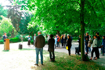 Einweihung der wettergesteuerten Regenwasserzisterne auf den Friedhöfen Landsberger Allee am 14.6.2022 | Geschäftsführer Tillmann Wagner, Ev. Friedhofsverband Berlin Stadtmitte (© Guido Krüßmann)
