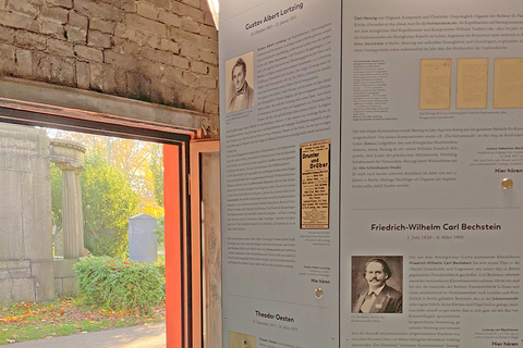 Dauerausstellung "Klang der Geschichte", Friedhof Sophien II (© Juliane Bluhm)