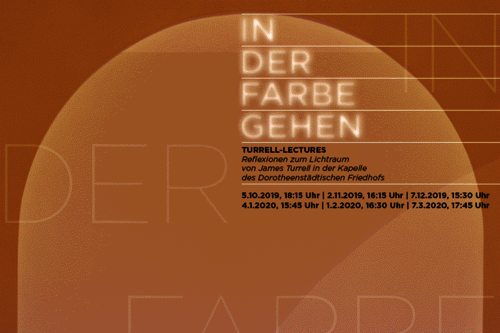 Detail Faltblattcover Turrell-Lectures "In der Farbe gehen" (Oktober 2019 - März 2020) DO1